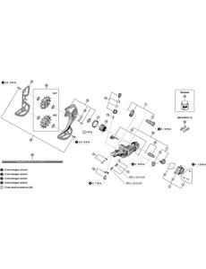 Shimano Shimano Spares RD-RX822 GS end adjust screw and plate