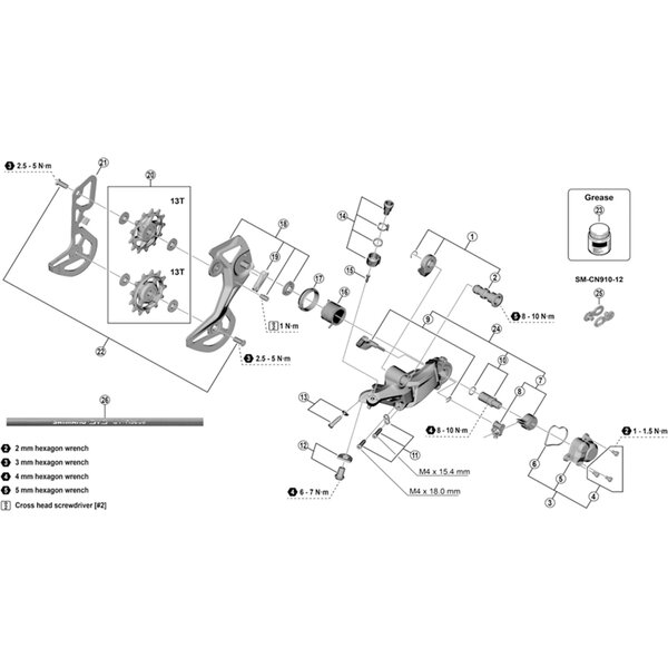 Shimano Shimano Spares RD-RX822 GS end adjust screw and plate