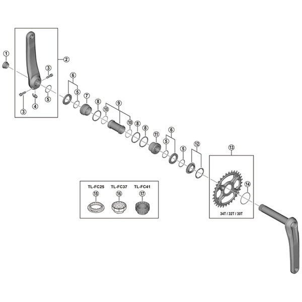 Shimano Shimano Spares FC-M8130 spacer 4.5 mm and ring