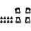 Shimano Shimano Spares FC-M9000 chainring fixing parts and bolts for single, pack of 4