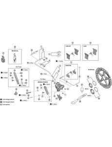 Shimano Shimano Spares SM-BH90 flange connecting bolt unit, M9, for ST-R9120 / R9170