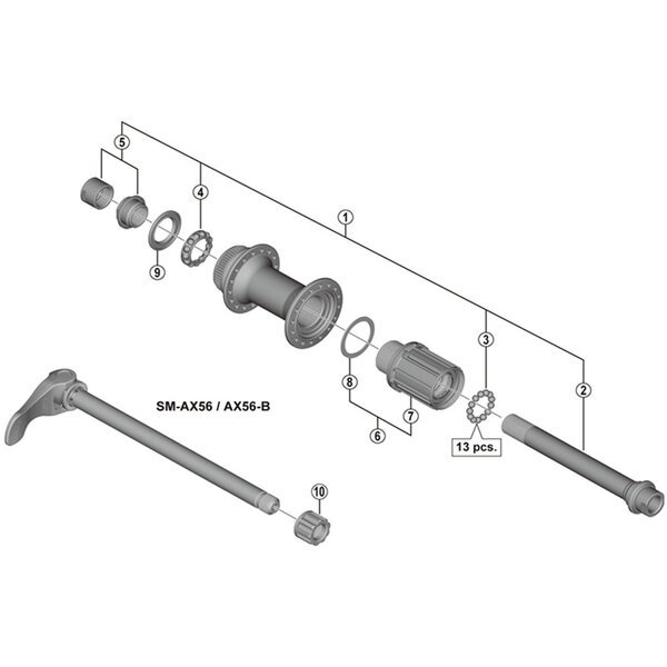 Shimano Shimano Spares FH-M6010 complete freewheel body