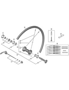 Shimano Shimano Spares WH-RS500-TL-F spoke 284 mm with plug and washer