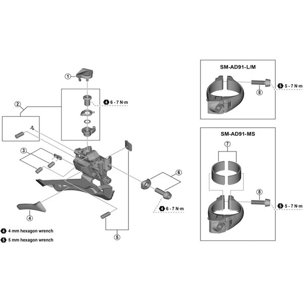Shimano Shimano Spares FD-R9100 adjust bolts and plate B-type