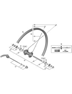 Shimano Shimano Spares HB-M4050 complete hub axle, 108 mm