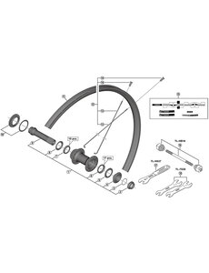 Shimano Shimano Spares HB-M618-B Complete hub axle