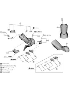 Shimano Shimano Spares ST-R9120 left hand lid unit
