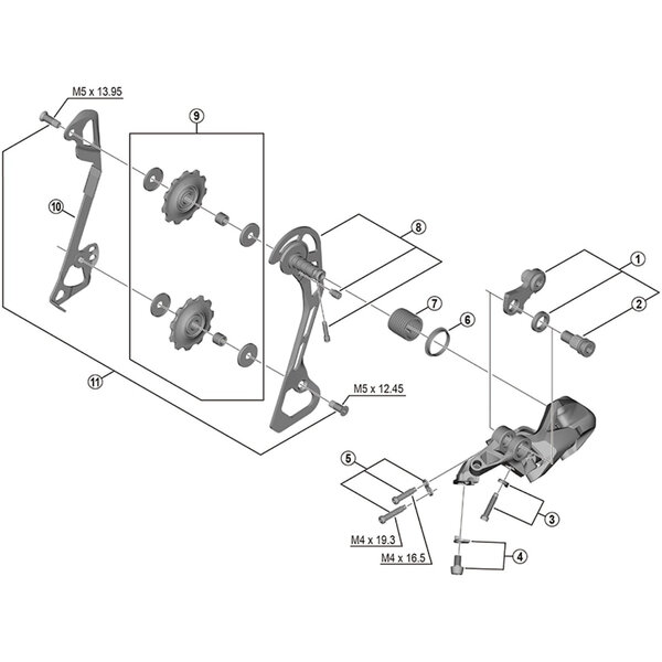 Shimano Shimano Spares RD-T6000 outer plate assembly