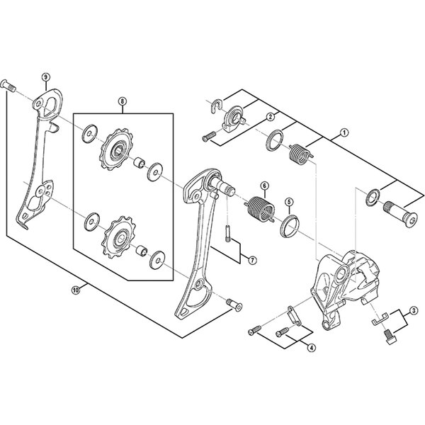 Shimano Shimano Spares RD-T670 outer plate assembly
