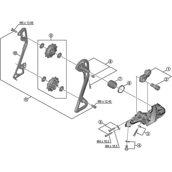 Shimano Shimano Spares RD-T8000 outer plate assembly