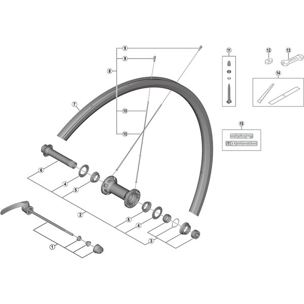 Shimano Shimano Spares WH-RS700-C30-TL tubeless tape with spatula