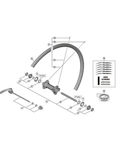 Shimano Shimano Spares WH-RS21-CL-F complete hub axle 108 mm