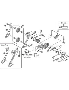 Shimano Shimano Spares RD-M781 bracket axle unit for normal type