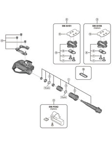 Shimano Shimano Spares PD-ES600 pedal axle assembly, left hand