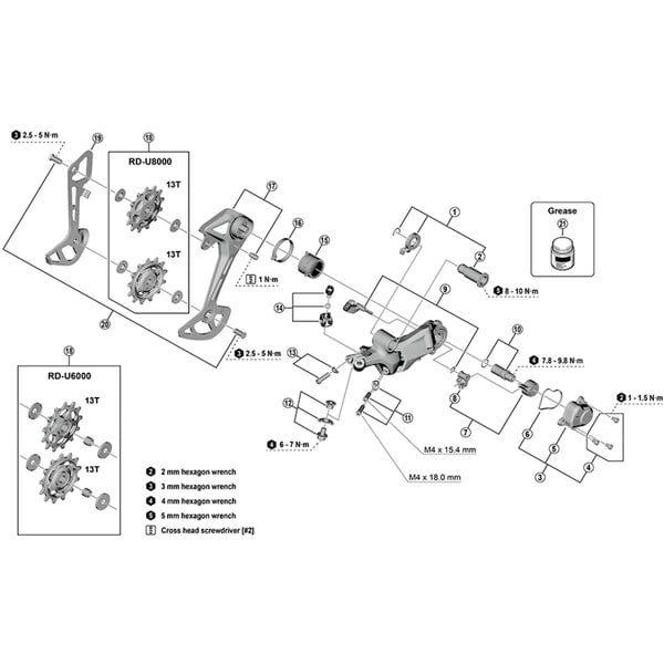 Shimano Shimano Spares RD-U8000 inner plate, GS