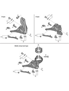 Shimano Shimano Spares SM-AD17-M clamp band adapters, 31.8 mm