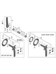Shimano Shimano Spares FC-M980 crank arm fixing bolt
