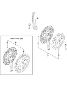 Shimano Shimano Spares FC-M131 crank arm cap