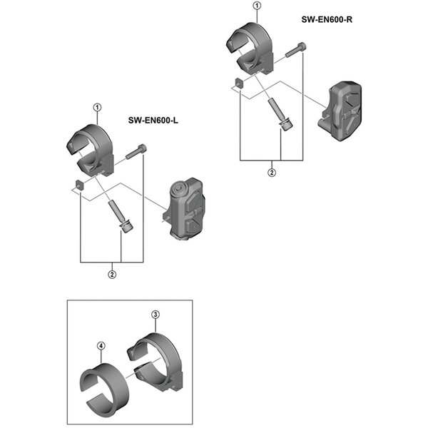 Shimano Shimano Spares SW-EN600 stay 22.2 mm with nut