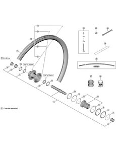 Shimano Shimano Spares WH-RX880-TL-R12 complete hub axle