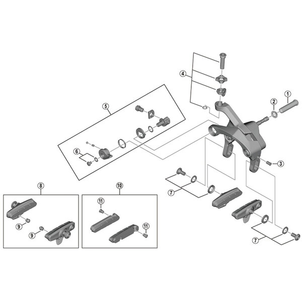 Shimano Shimano Spares BR-R9100 quick release assembly