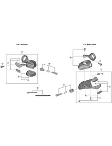 Shimano Shimano Spares SL-M9100 right hand case cover unit