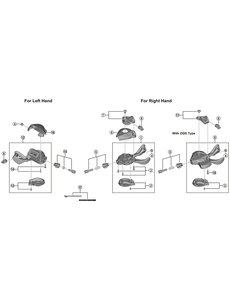 Shimano Shimano Spares SL-M5100-I right hand bracket unit with OGD type