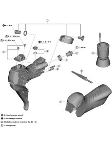 Shimano Shimano Spares ST-RX825 battery holder and fixing screw, left hand