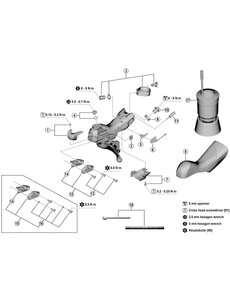 Shimano Shimano Spares ST-RX610 name plate and fixing screw, right hand