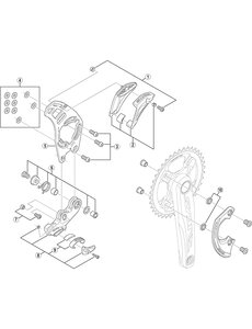 Shimano Shimano Spares SM-CD50 Lower guide fixing bolt unit, M8 x 12 mm