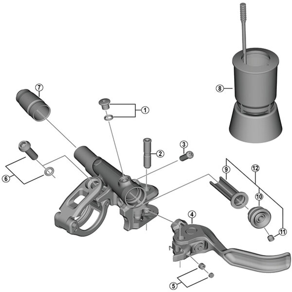 Shimano Shimano Spares BL-M988 lever axle