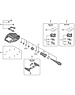 Shimano Shimano Spares PD-M536 complete axle assembly left hand