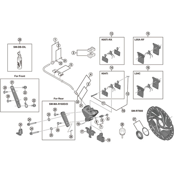 Shimano Shimano Spares BR-R9170 calliper fixing bolt A