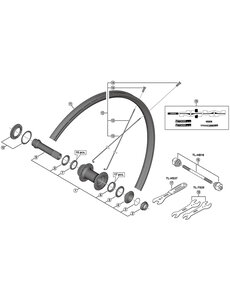 Shimano Shimano Spares HB-M618 complete hub axle