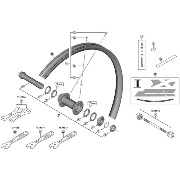 Shimano Shimano Spares HB-M618 right hand cone with dust cap
