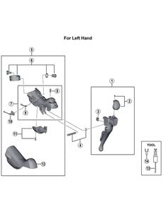 Shimano Shimano Spares ST-4700 unit cover and fixing screw, left hand