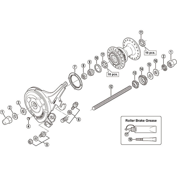 Shimano Shimano Spares HB-NX50 left hand dust cap