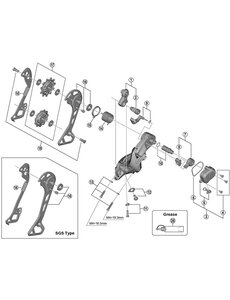 Shimano Shimano Spares RD-M8000 outer plate assembly, GS-type