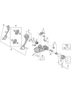 Shimano Shimano Spares RD-M8050 bracket axle unit