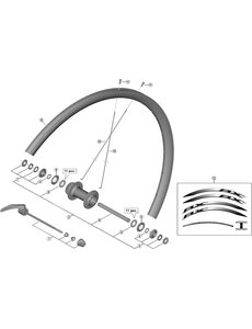 Shimano Shimano Spares WH-RX010-F complete hub axle, 108 mm