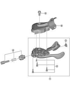 Shimano Shimano Spares SL-U5000 Right hand shift lever unit