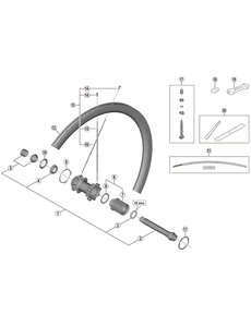Shimano Shimano Spares WH-R9170-C60-TU-R12 complete hub axle