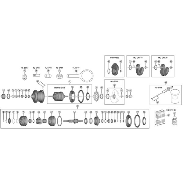 Shimano Shimano Spares SG-S700 carrier unit 3