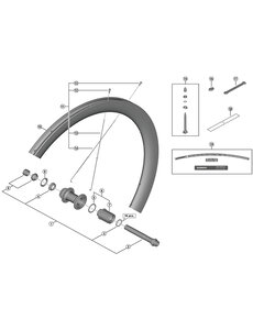 Shimano Shimano Spares WH-RS710-C32-TL-R left hand lock nut and cone with dust cover