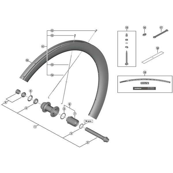 Shimano Shimano Spares WH-RS710-C32-TL-R spacer for inner