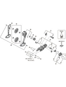 Shimano Shimano Spares RD-M8120 P-axle unit and O-ring, SGS