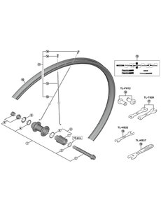 Shimano Shimano Spares WH-MT500-CL-R12-29 complete hub axle
