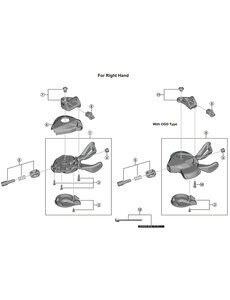 Shimano Shimano Spares SL-M6100-I right hand bracket unit with OGD type