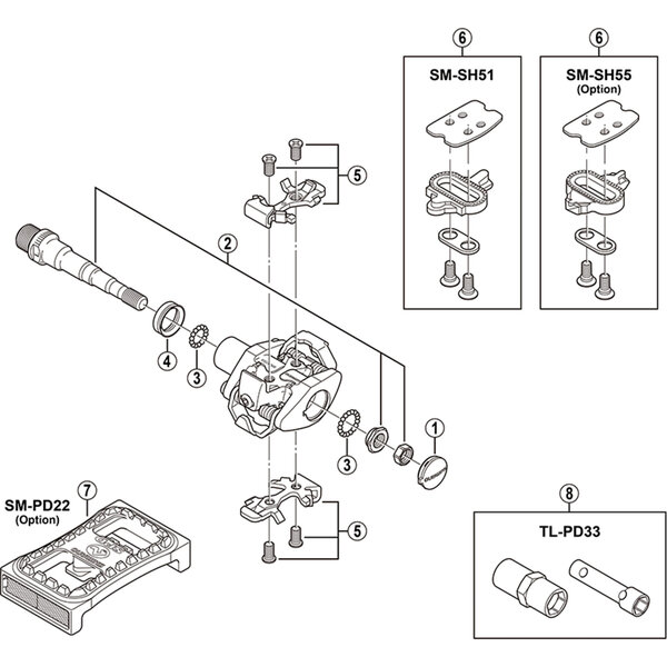 Shimano Shimano Spares PD-M324 axle seal
