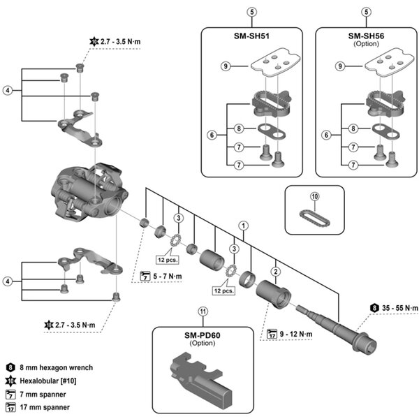 Shimano Shimano Spares PD-M737 cleat fixing screw